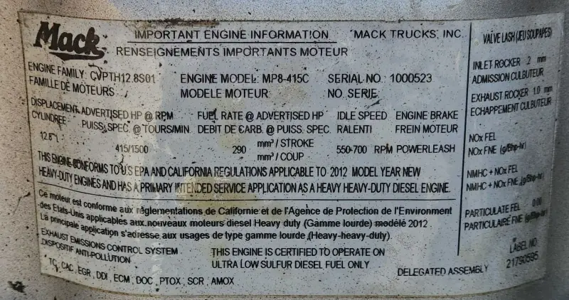 2013 Mack Granite GU713 photo 58